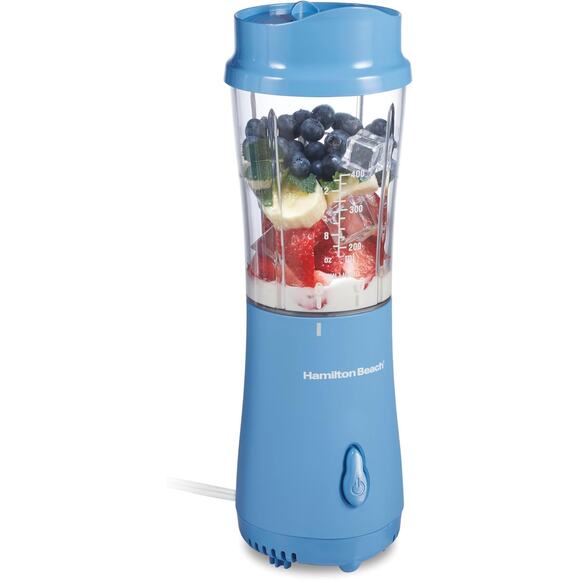 Beach Portable Blender Blue Personal Smoothie Maker 14oz BPA Free Travel Cup - Picture 1 of 8
